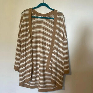 Daily thread cream and beige knitted sweater cardigan NWT